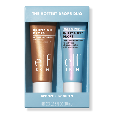 e.l.f. Cosmetics The Hottest Drops Duo: Bronzing Drops & Holy Hydration! Thirst Burst Drops