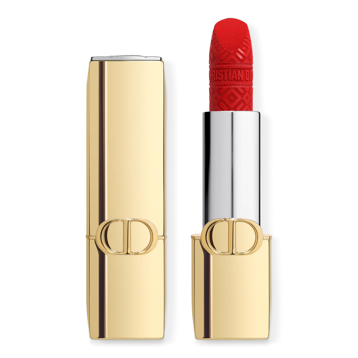 Dior Rouge Limited Edition Engraved Houndstooth Motif purchases Lipstick 999 Velvet