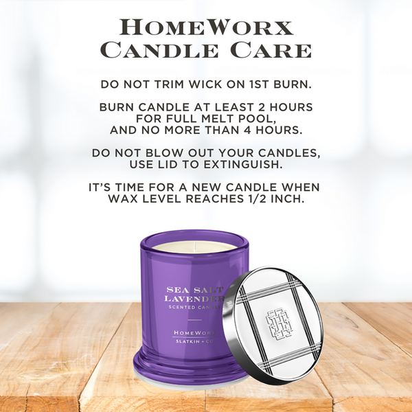 HomeWorx Sea Salt Lavender 1-Wick Scented Candle #5