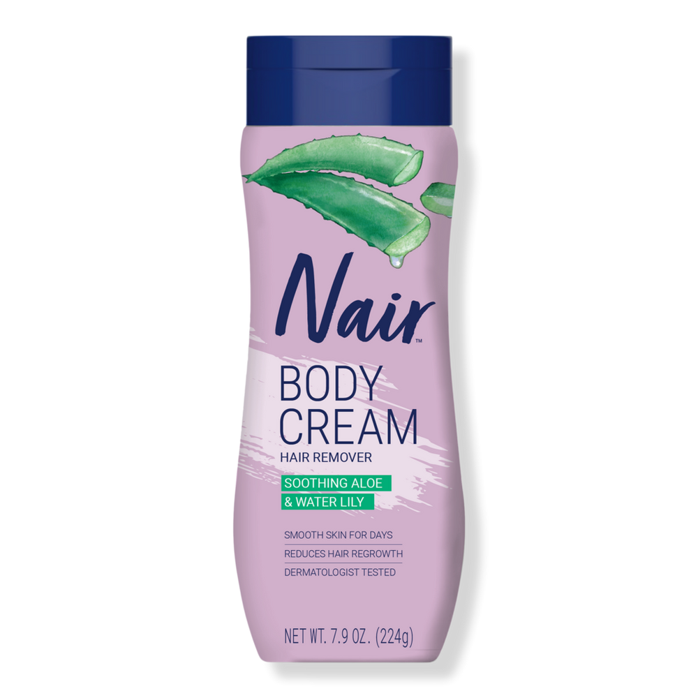 Body Cream Hair Remover with Soothing Aloe and Water Lily