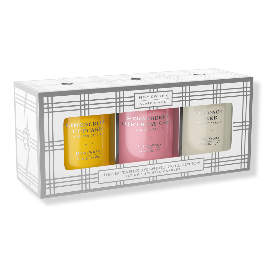 HomeWorx Delectable Desserts Scented Candle Gift Set of 3 #1