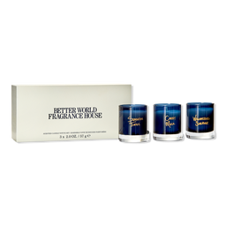BETTER WORLD FRAGRANCE HOUSE 3 piece Scented Candle Votive Set