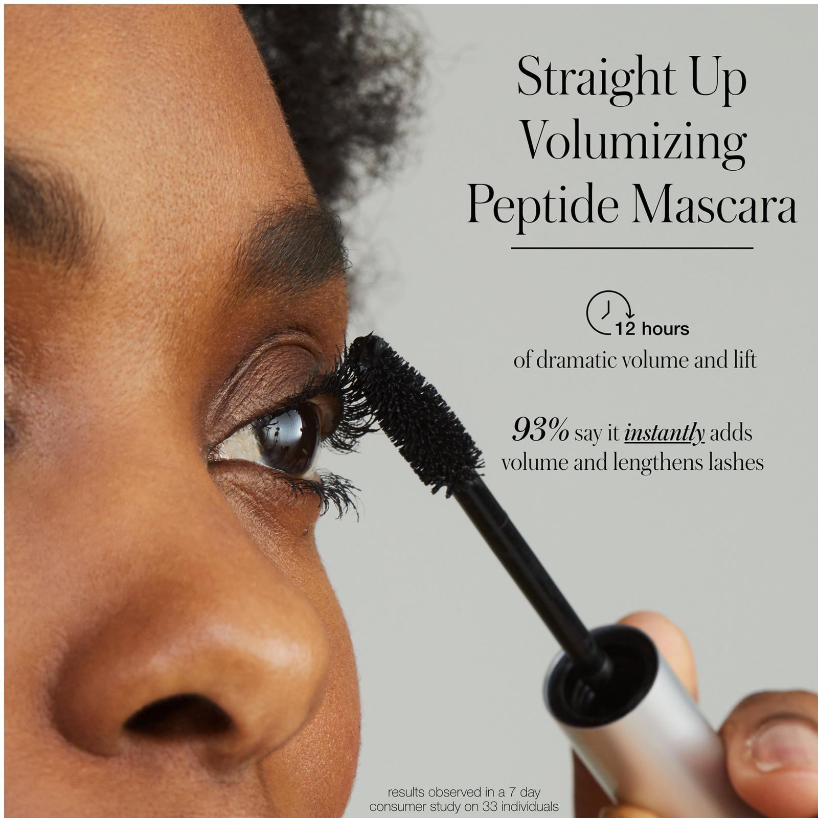 Straight Up Volumizing Peptide Mascara - Black