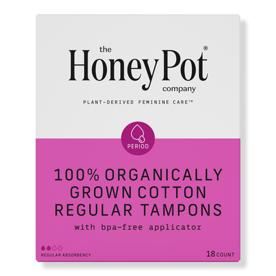 The Honey Pot Company Organic Cotton Regular, BPA-Free Applicator Tampons