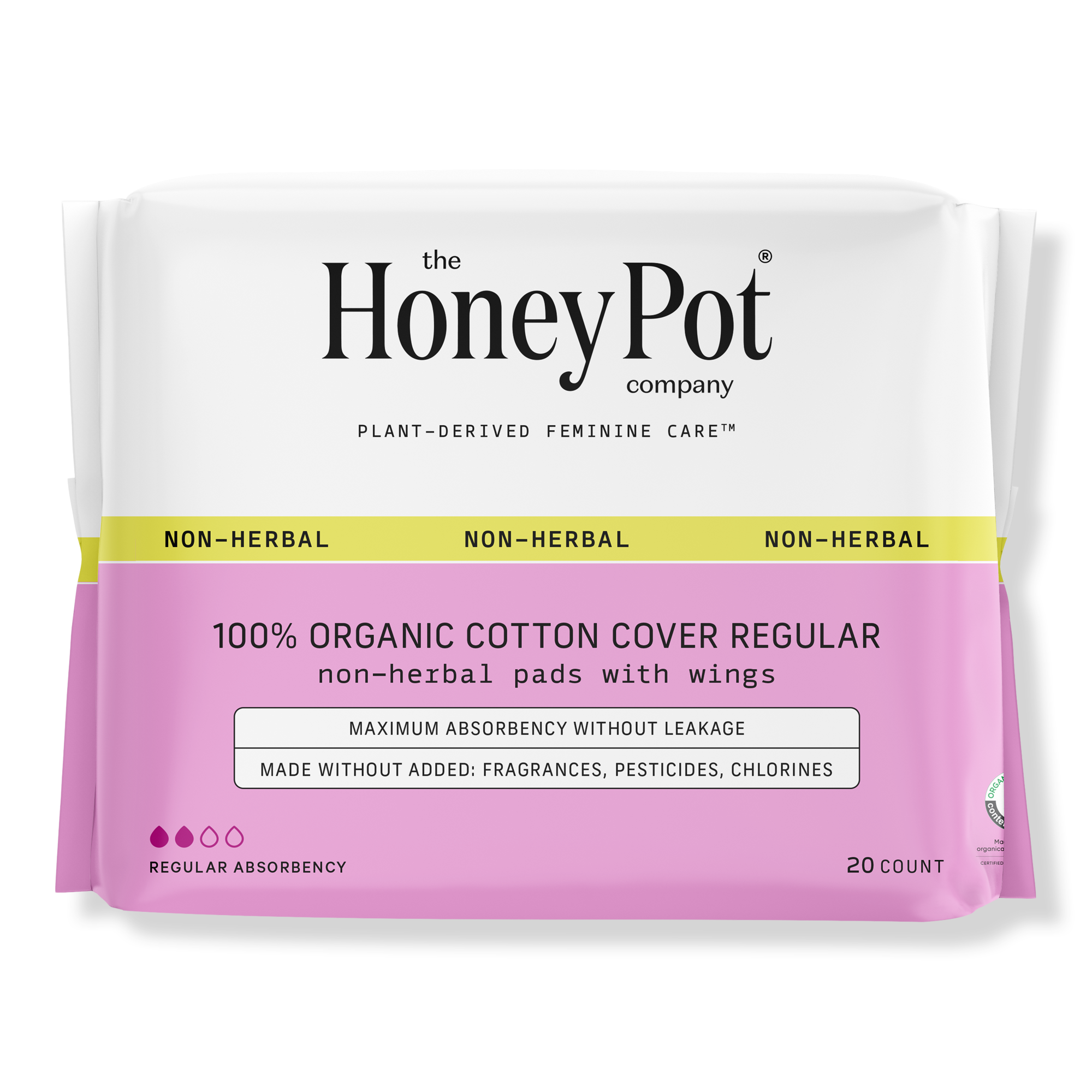 The Honey Pot Company Non-Herbal Regular Pads with Wings #1