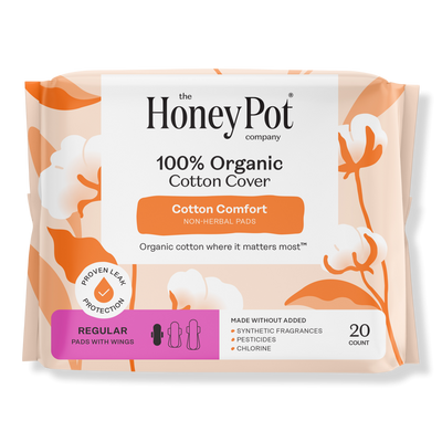 The Honey Pot Company Non-Herbal Regular Pads with Wings