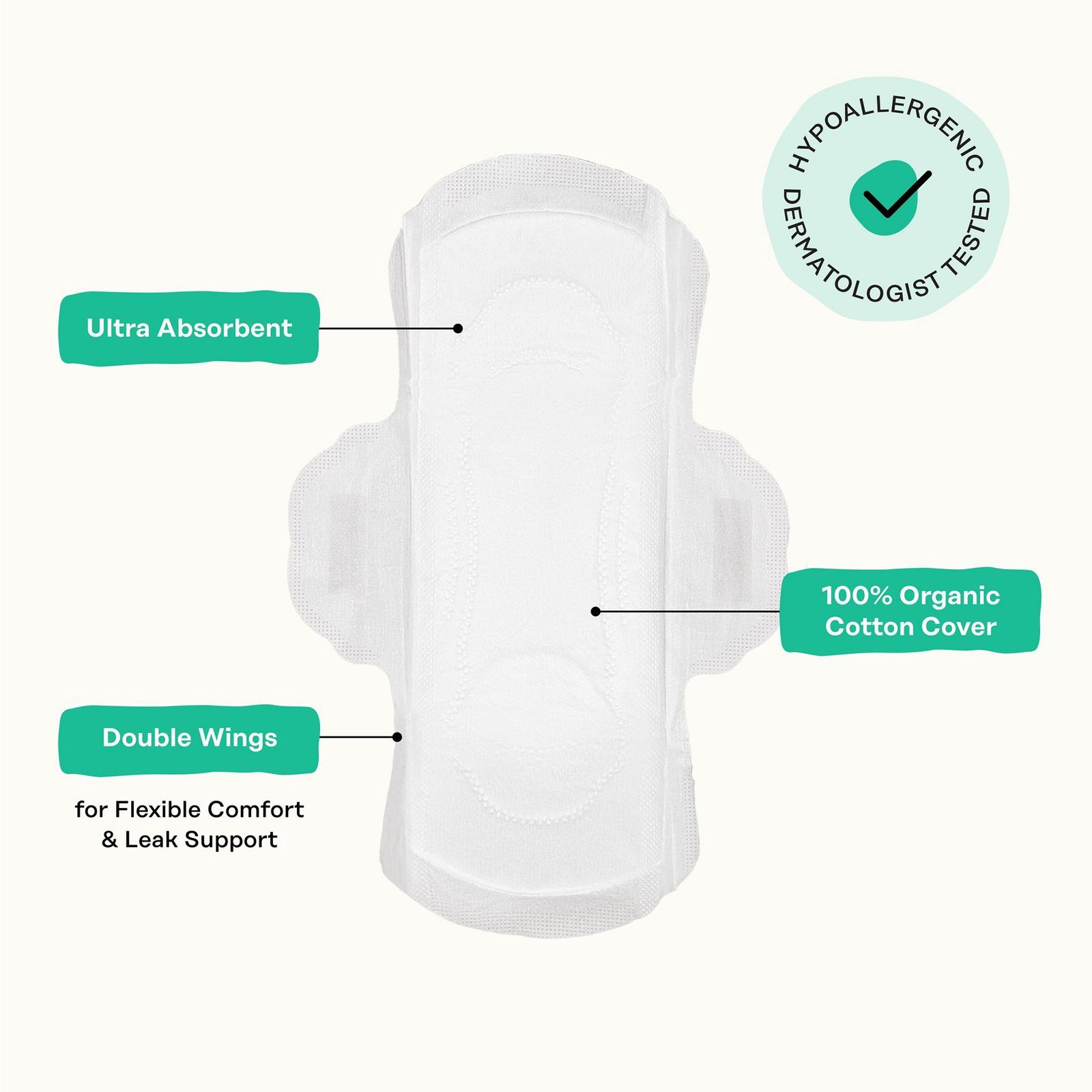 Herbal Heavy Flow Pantiliners with Wings