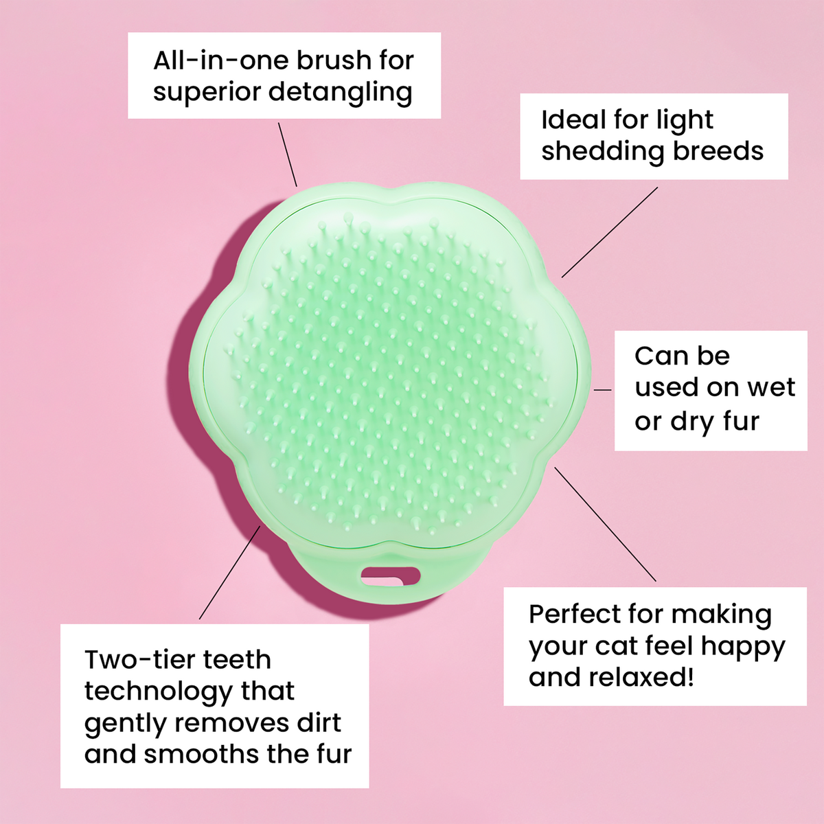 Cat Grooming Brush Green Tangle Teezer