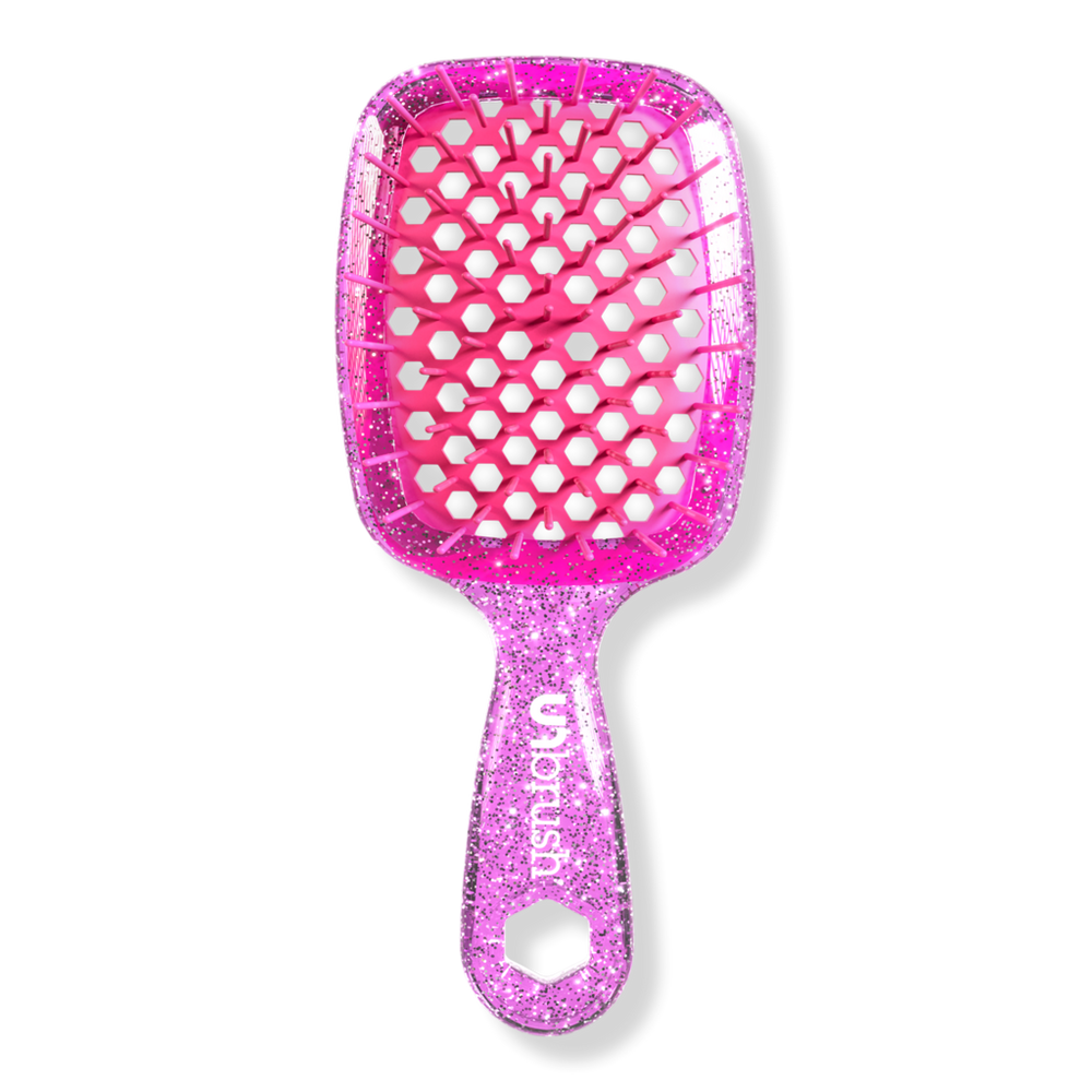 Unbrush Detangling Hair Brush Mini - Glitter Rose Quartz