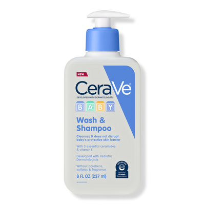 CeraVe Baby Wash & Shampoo, 2-in-1 Gentle Tear-Free Cleanser for Sensitive Skin & Hair