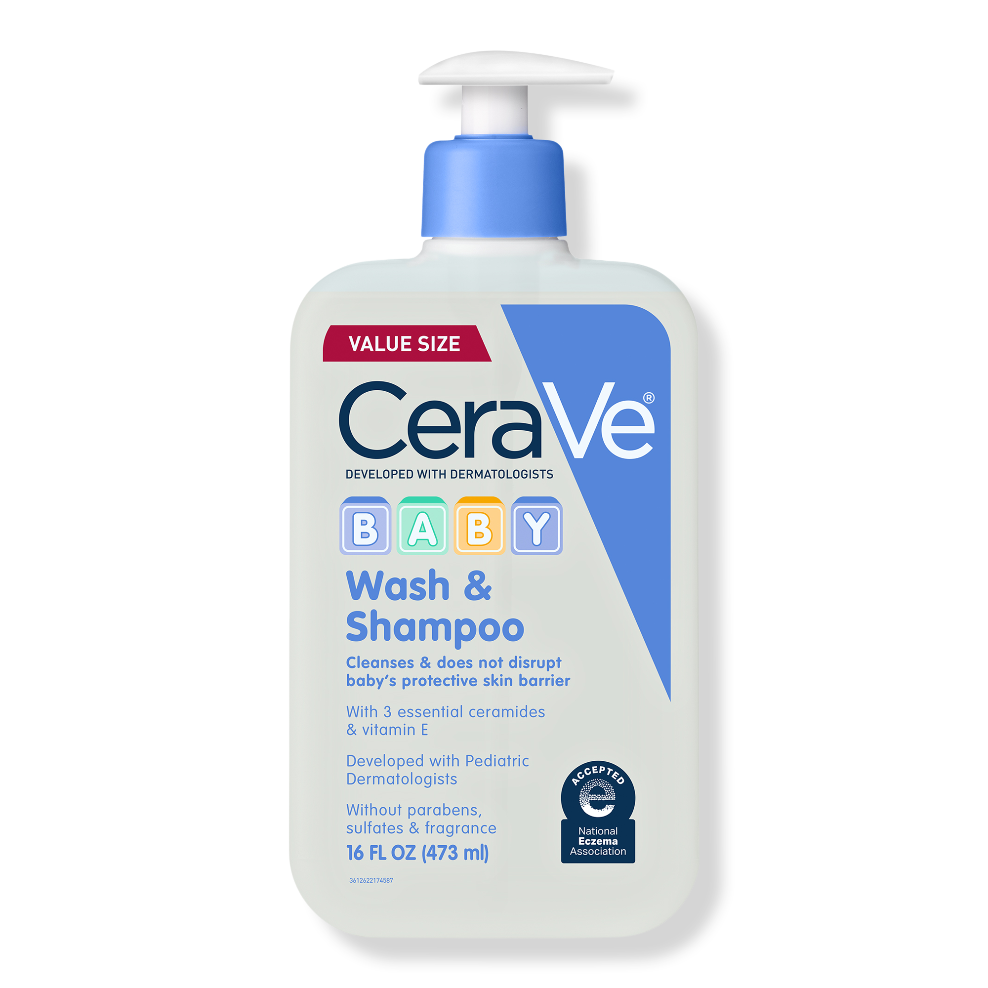 CeraVe Baby Wash & Shampoo, 2-in-1 Gentle Tear-Free Cleanser for Sensitive Skin & Hair #1