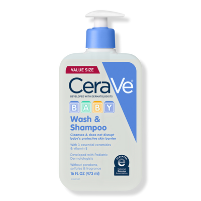 CeraVe Baby Wash & Shampoo, 2-in-1 Gentle Tear-Free Cleanser for Sensitive Skin & Hair