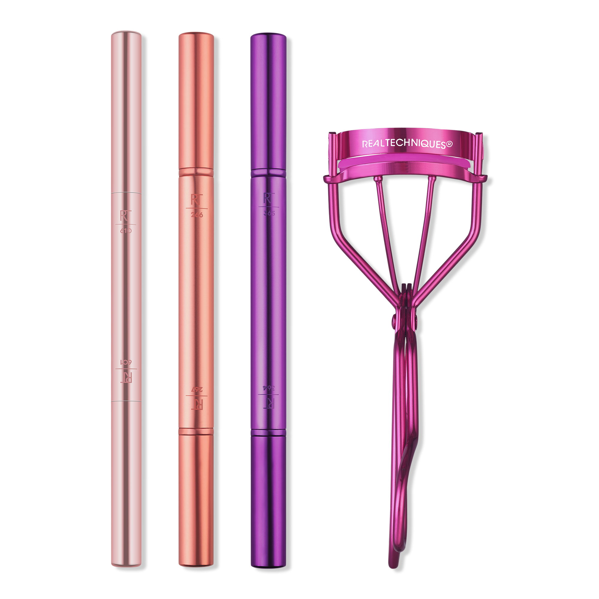 Real Techniques Double Time Makeup Brush + Lash Curler Set #1