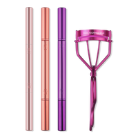 Double Time Makeup Brush + Lash Curler Set