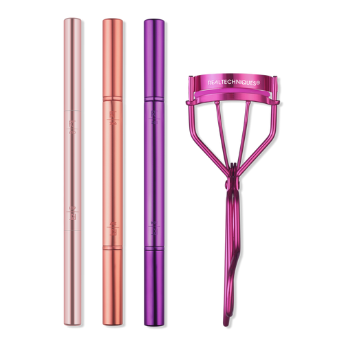 Real Techniques - Double Time Makeup Brush + Lash Curler Set