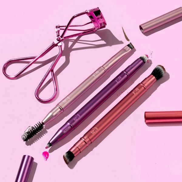 Real Techniques Double Time Makeup Brush + Lash Curler Set #6