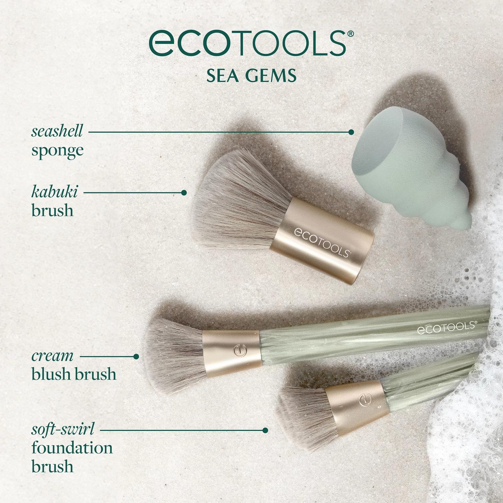 Sea Gems Face Makeup Brush & Sponge Set