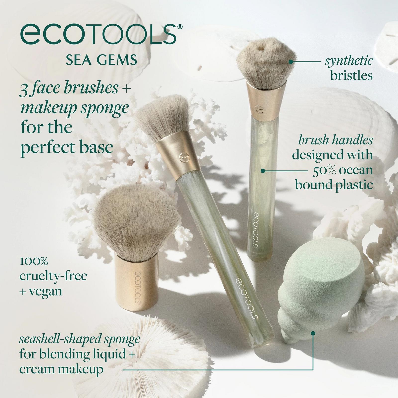 Sea Gems Face Makeup Brush & Sponge Set