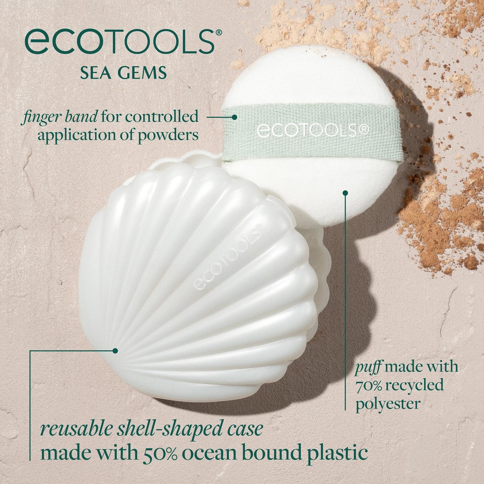 Sea Gems Pearl Powder Puff + Travel Case