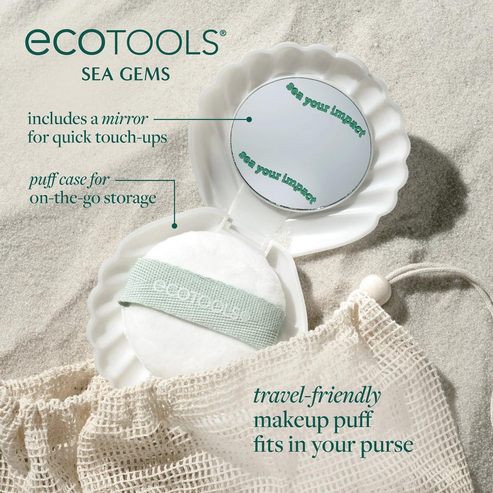 Sea Gems Pearl Powder Puff + Travel Case