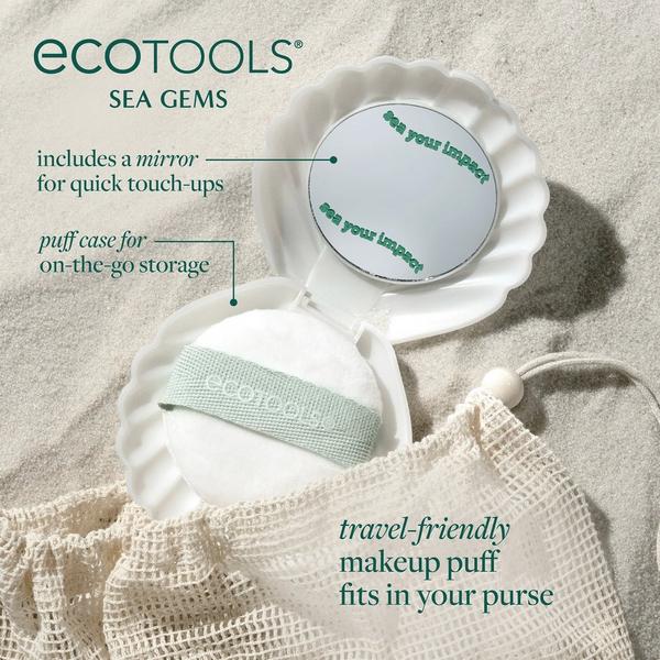 EcoTools Sea Gems Pearl Powder Puff + Travel Case #4