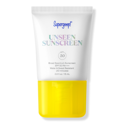 Supergoop! Mini Unseen Sunscreen SPF 50 Invisible Sun Protection for Face