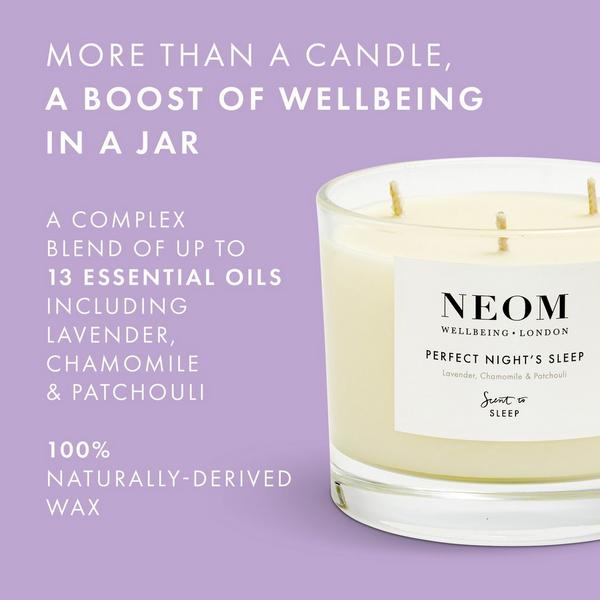 NEOM Wellbeing Perfect Night's Sleep 3 Wick Candle #3