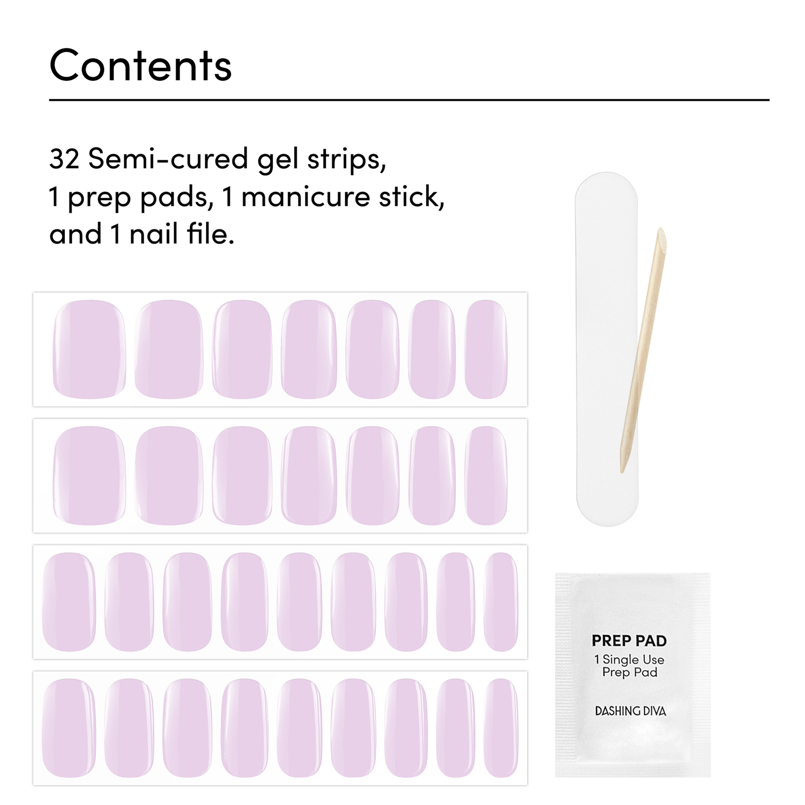 Glaze Color Semi-Cured Gel Nail Strips - Muse