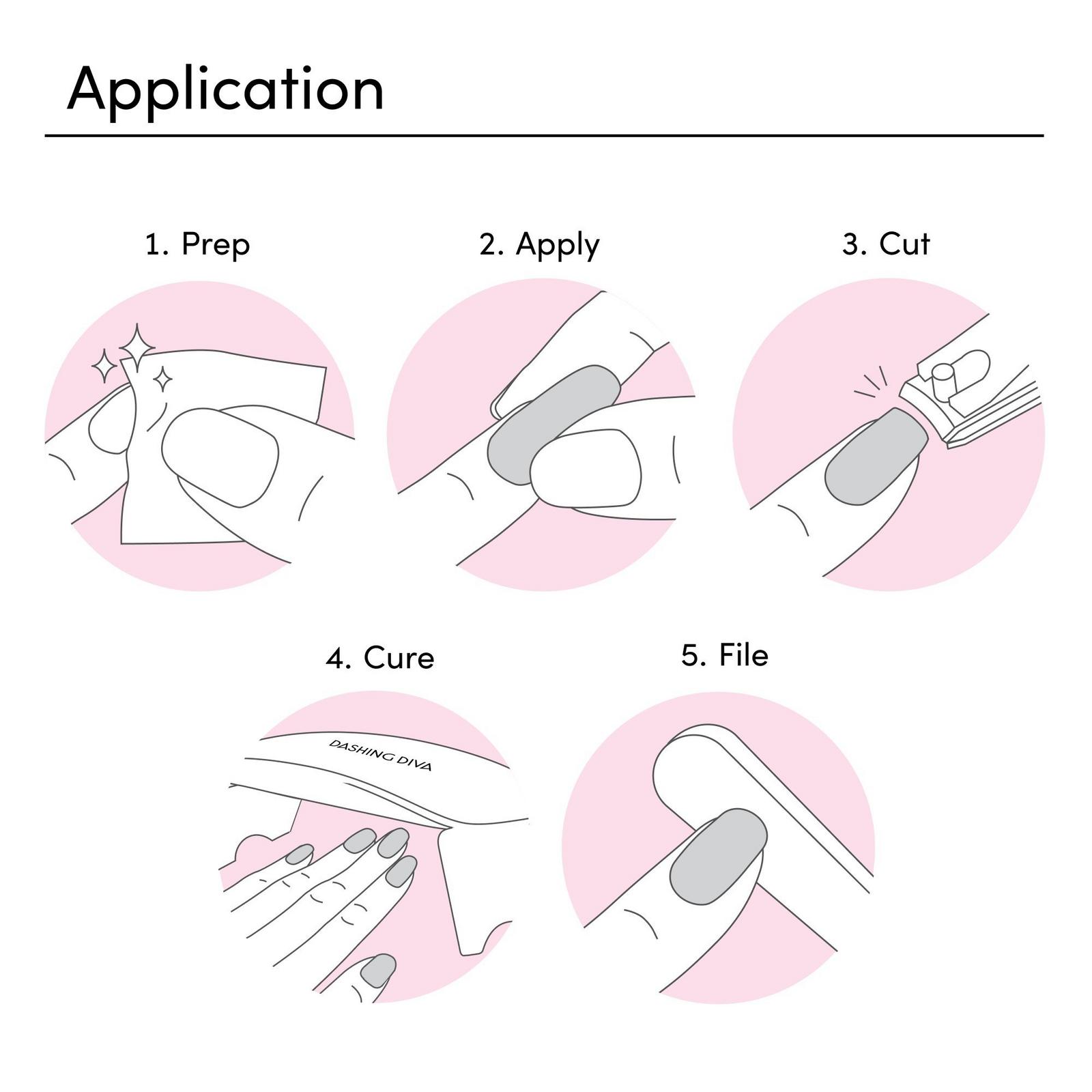 Glaze Color Semi-Cured Gel Nail Strips