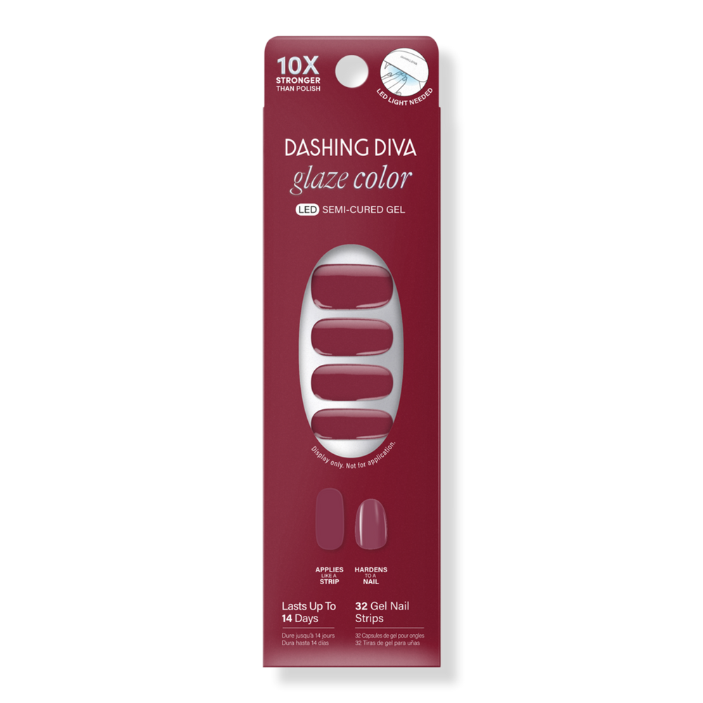 Dashing Diva Glaze Color Semi-cured Gel Nail Strips - Anko