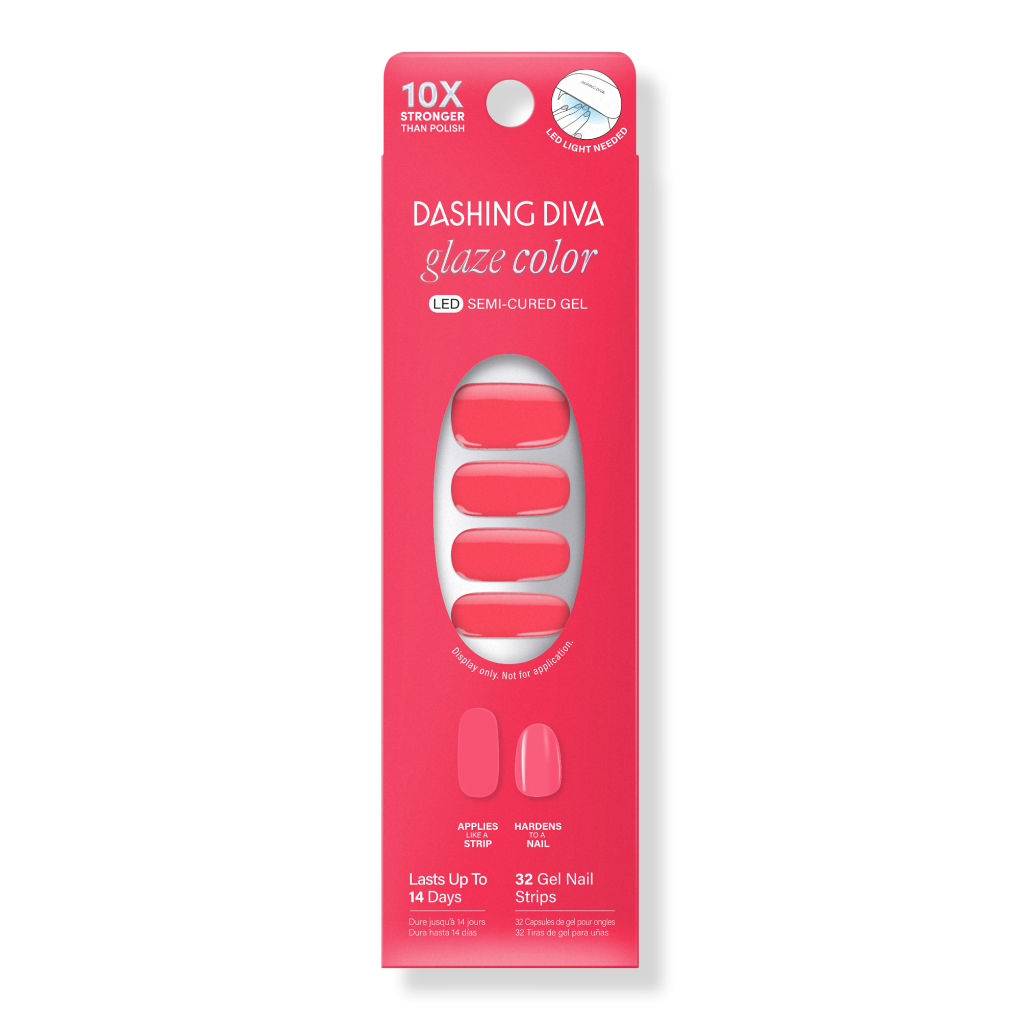 Dashing Diva Glaze Color Semi-Cured Gel Nail Strips #1