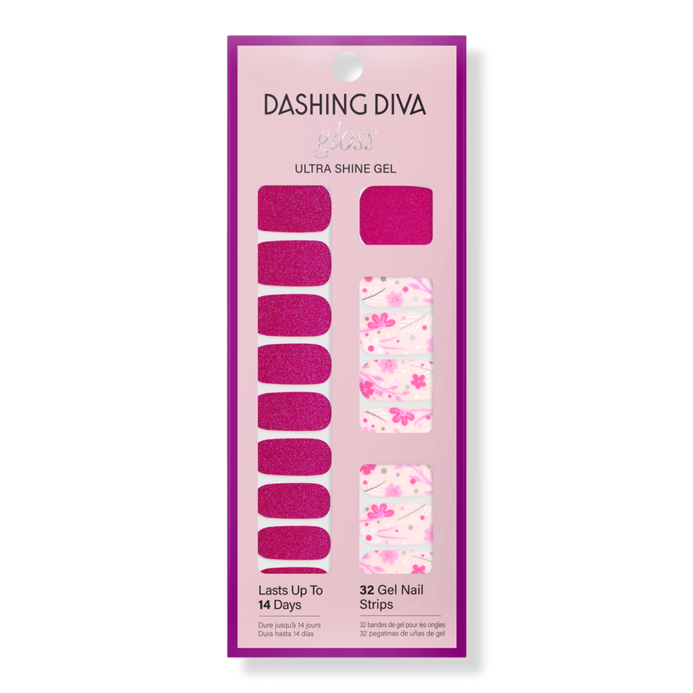 Dashing Diva Gloss Ultra Shine Gel Nail Strips - Fleur Flair