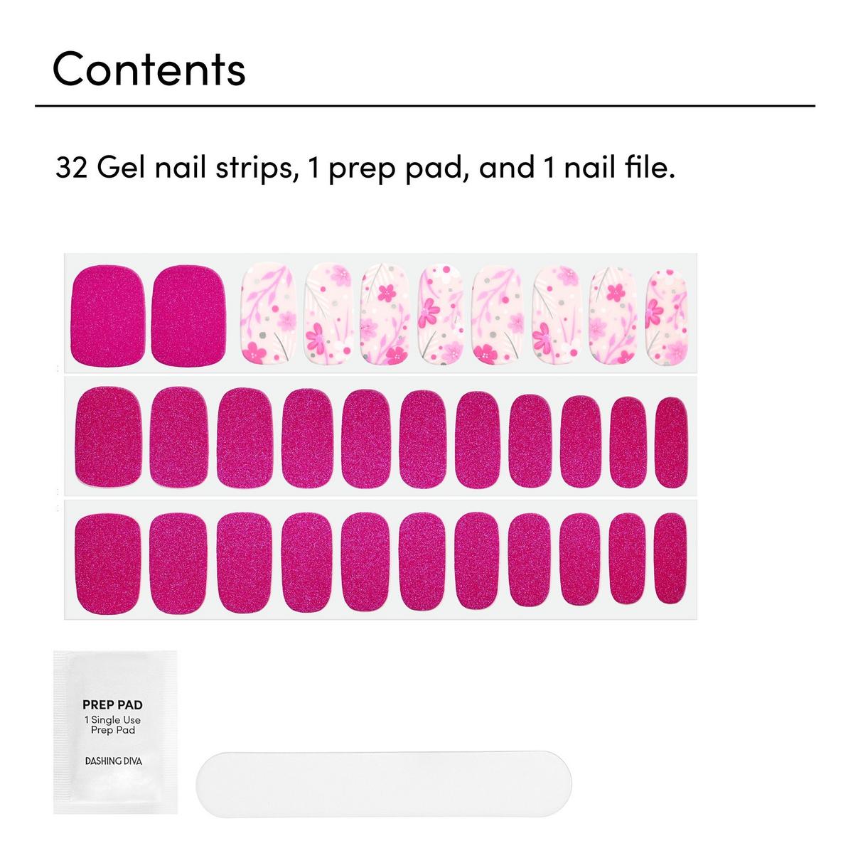 Gloss Ultra Shine Gel Nail Strips - Fleur Flair