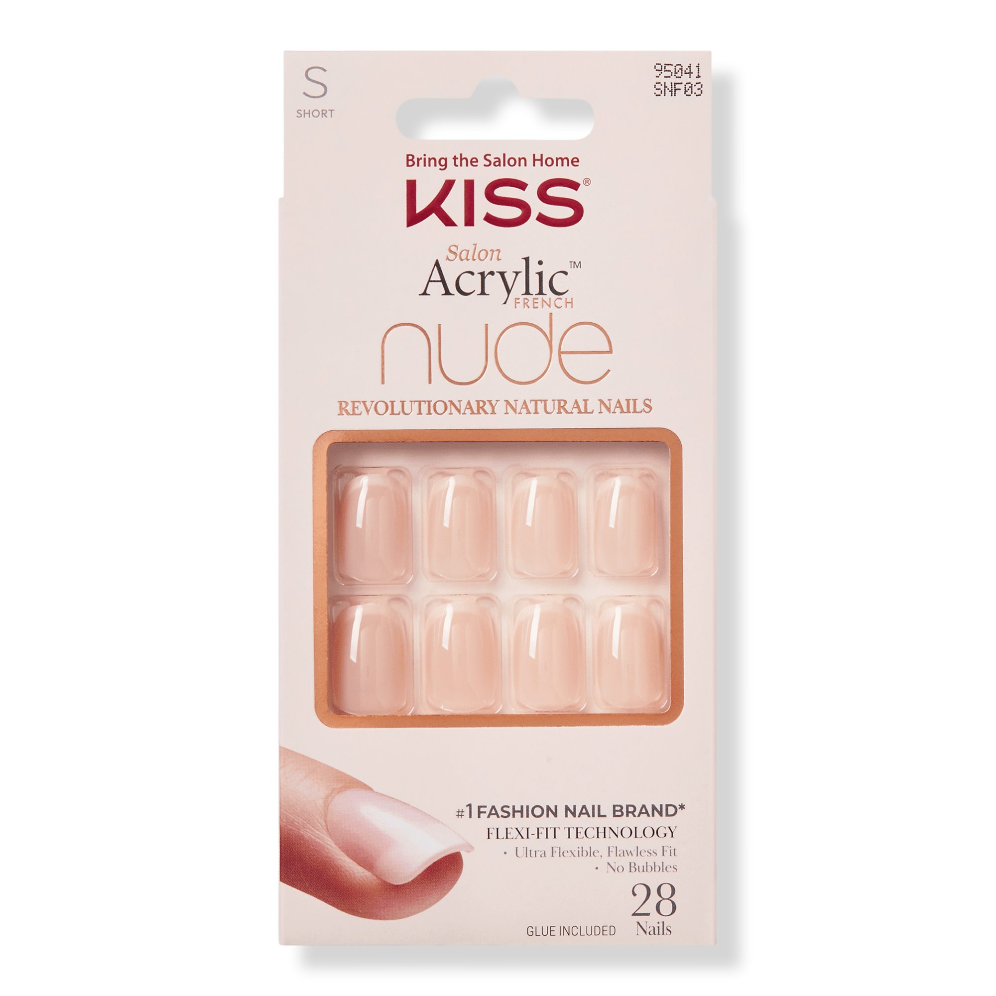 Kiss Salon Acrylic French Nude Nails #1