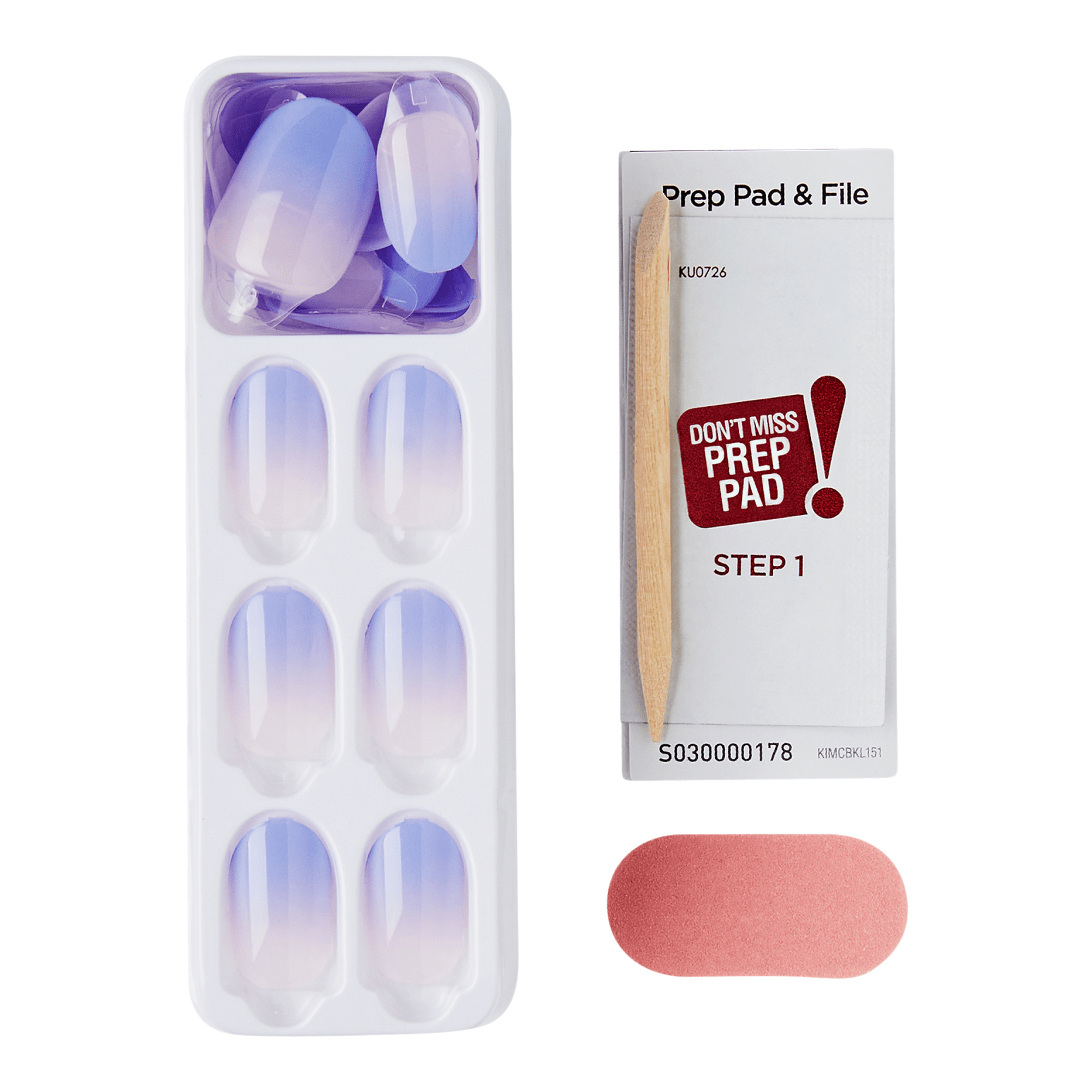 Накладные ногти Kiss Impress Ombre Color, короткая овальная форма, цвет: Friendzone — фото 3