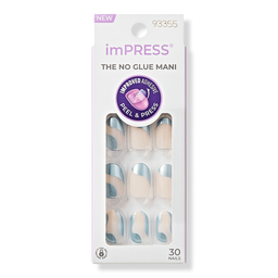 Kiss imPRESS Design Short Press-On Manicure Nails - Slip Dress