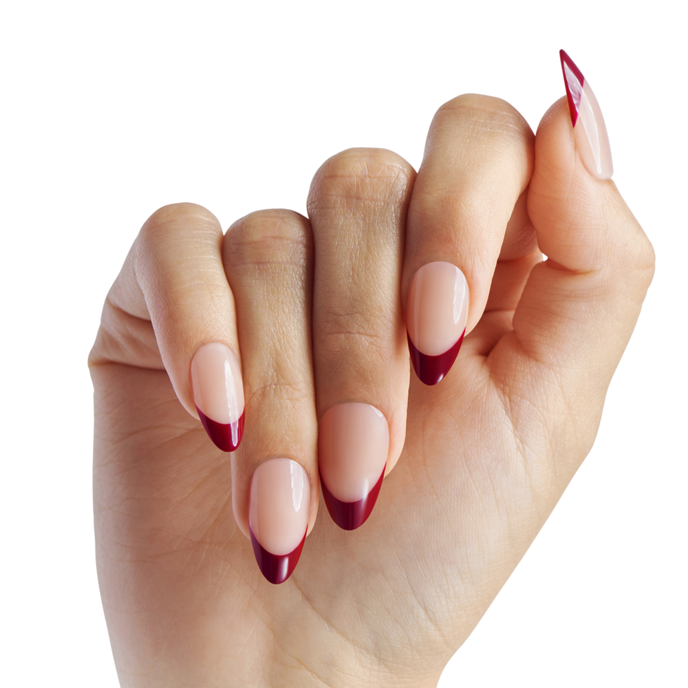 Salon Acrylic French Color Press On Nails - Catchy