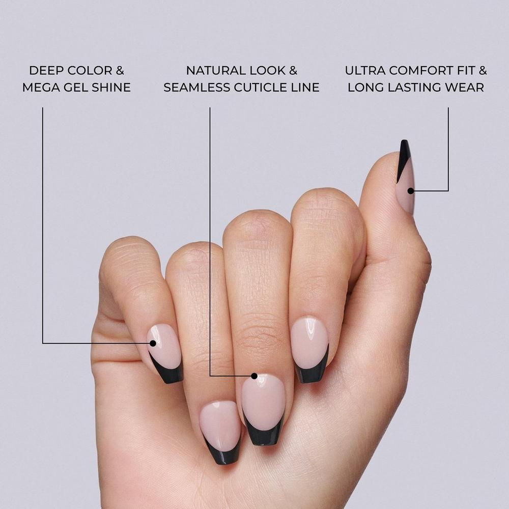 Salon Acrylic French Color Press On Nails - Catchy