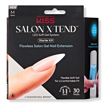 Kiss Salon X-tend LED Soft Gel System Press-On Nails Starter Kit