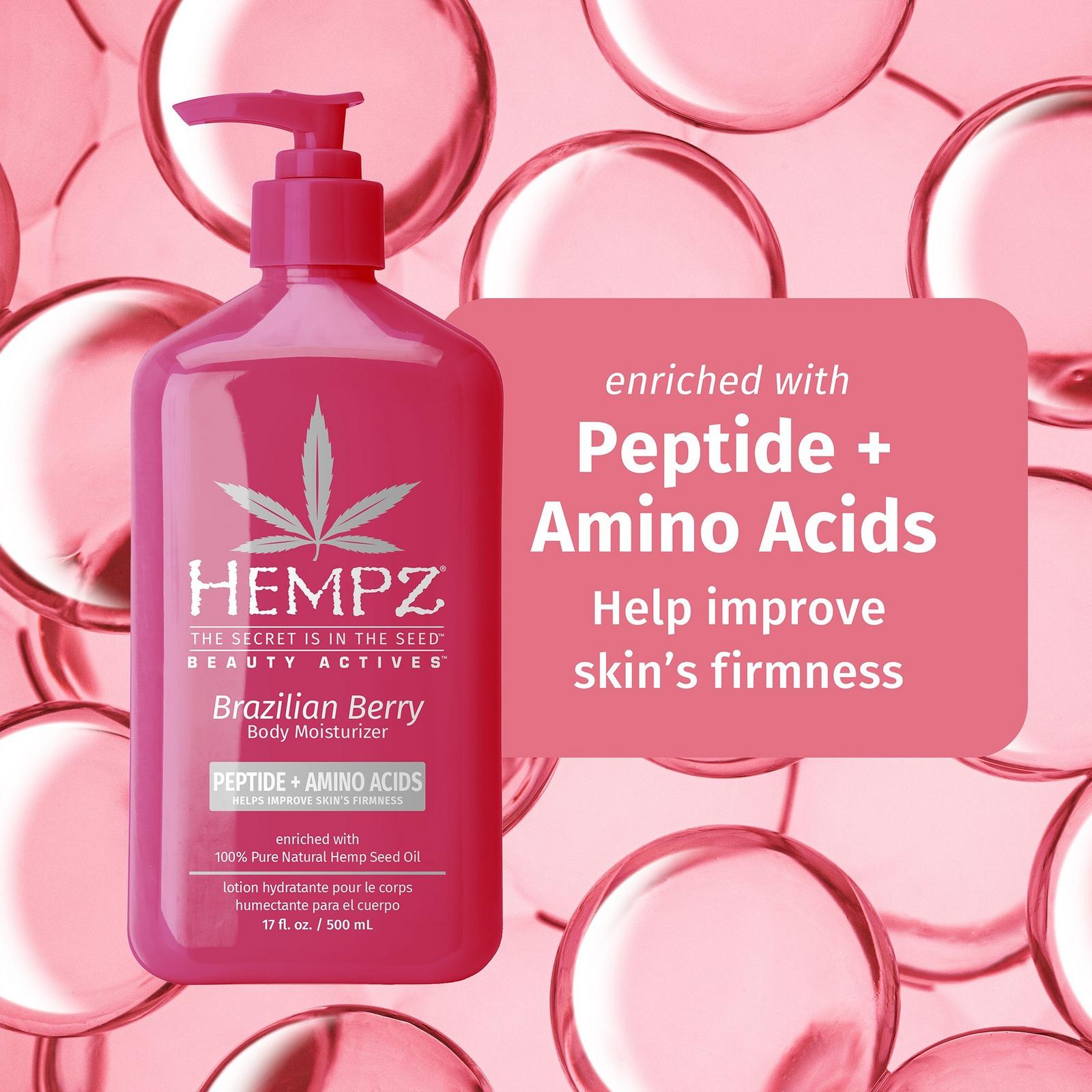 Brazilian Berry Herbal Body Moisturizer With Peptide and Amino Acids - 17.0 oz