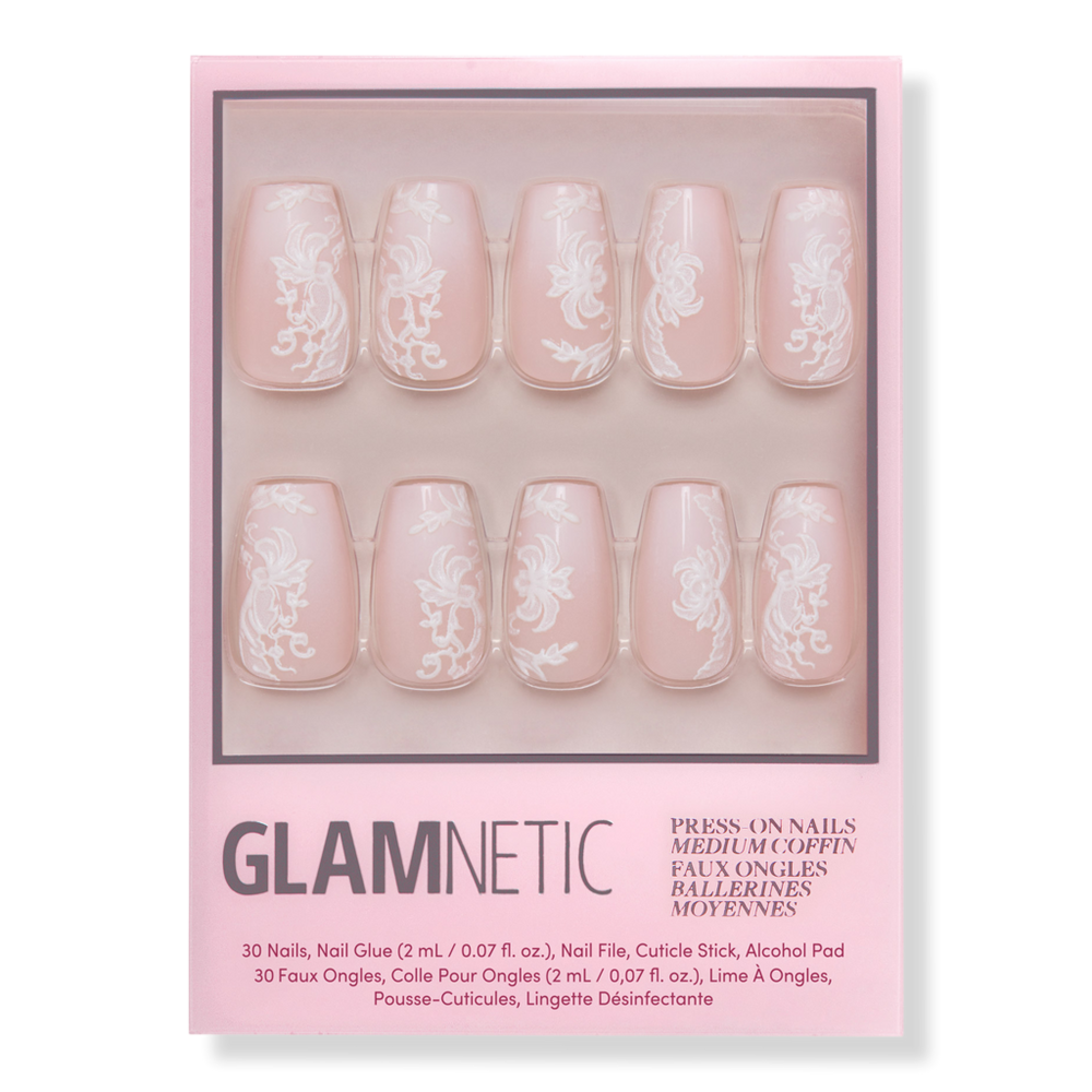 Glamnetic Lace Blush Press-on Nails