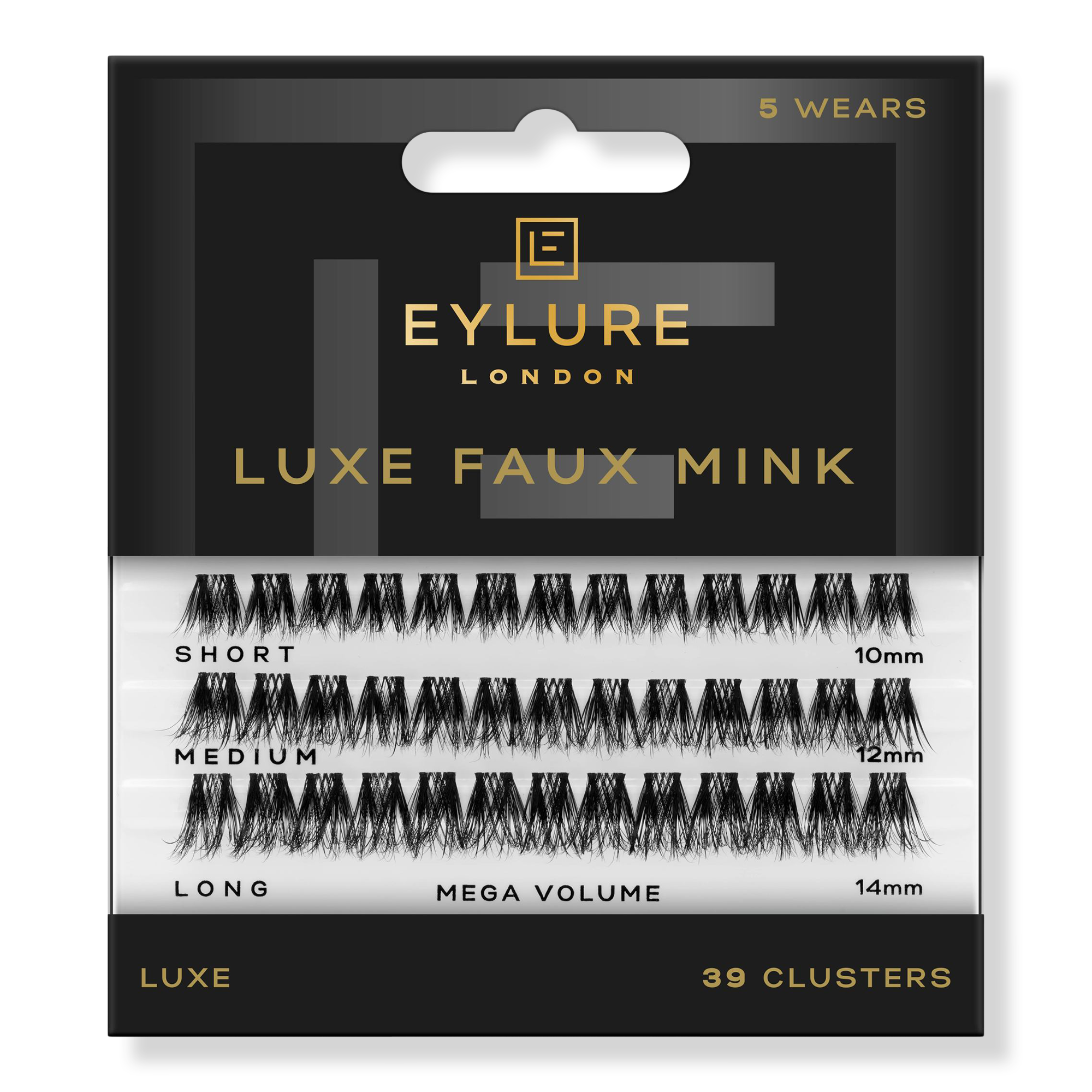 Eylure Luxe Faux Mink Mega Volume Eyelash Clusters #1