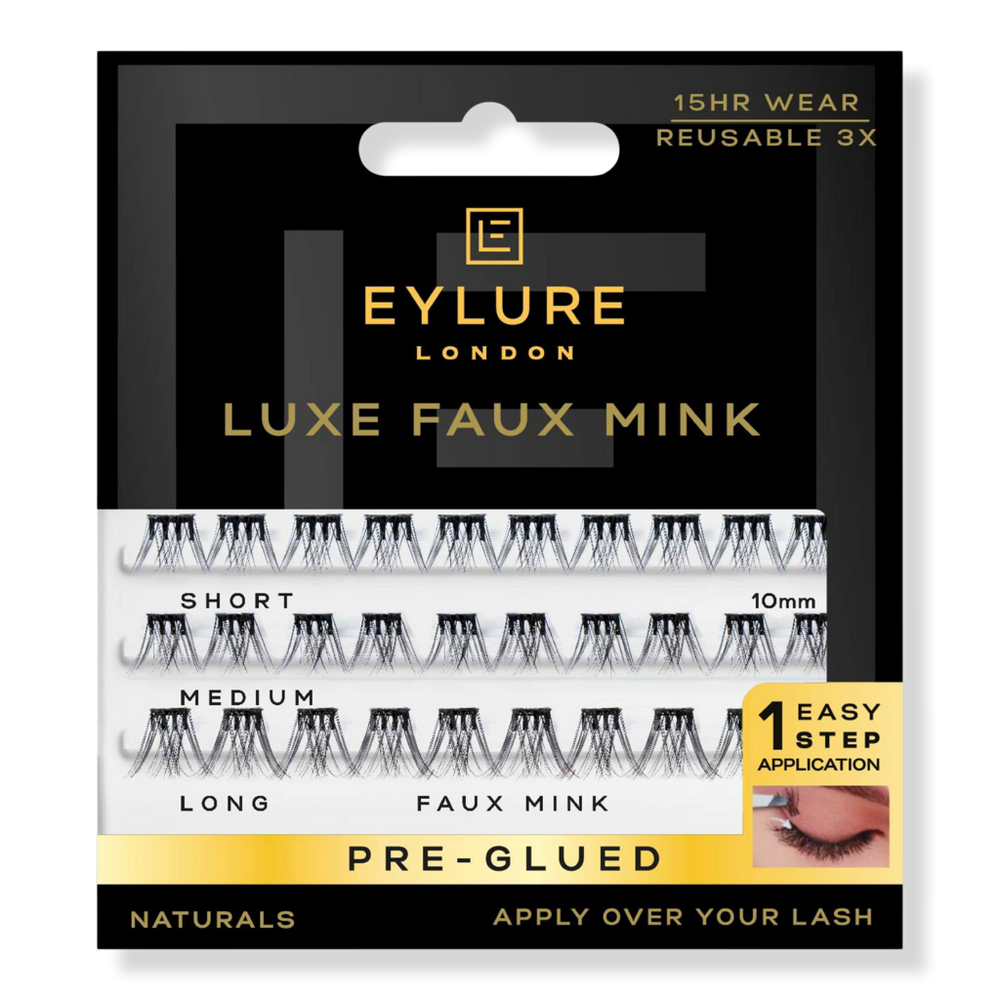 Eylure Natural Luxe Faux Mink Pre-glued Eyelash Clusters