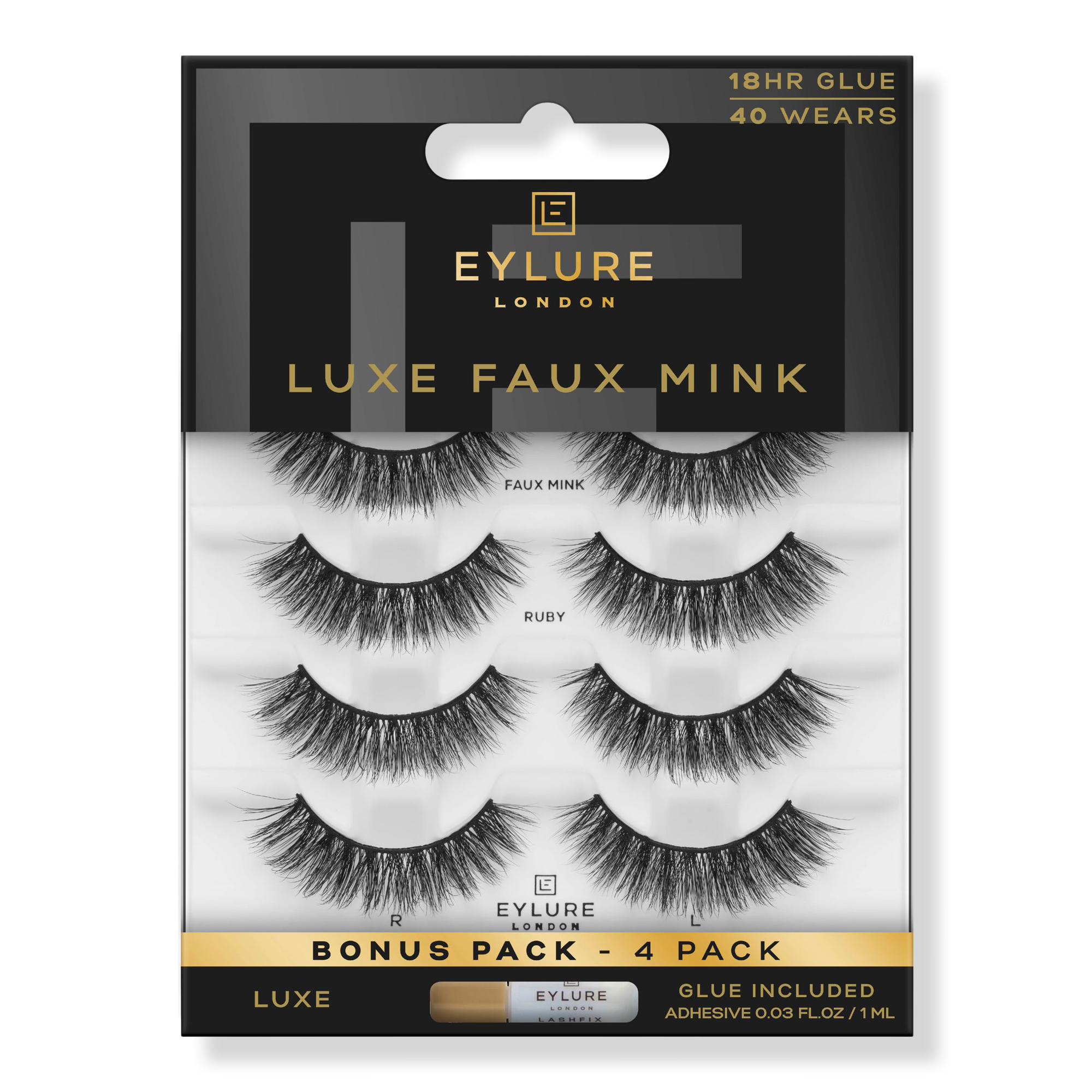 Eylure Luxe Faux Mink Ruby Eyelashes Multipack #1