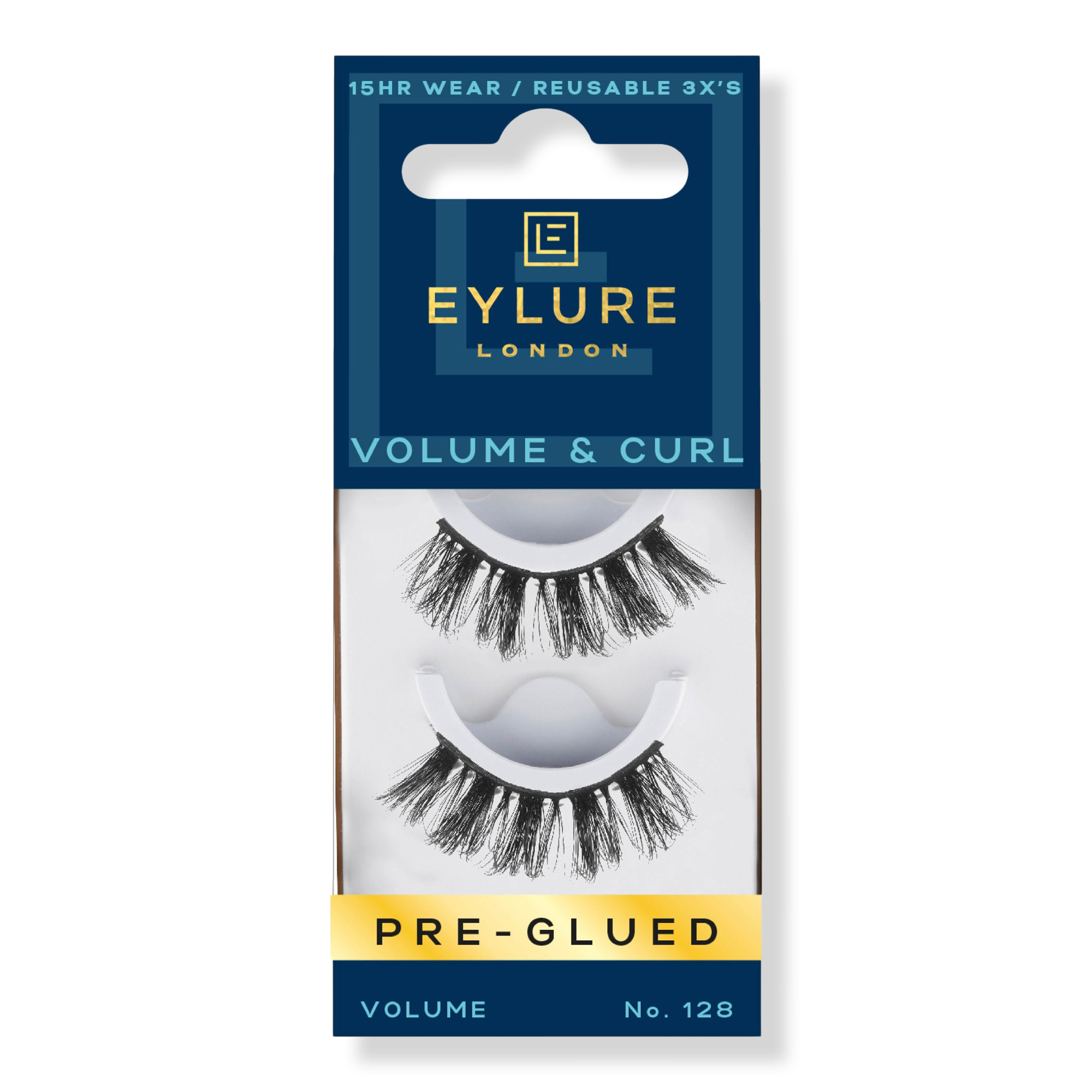 Eylure Volume & Curl No. 128 Pre-Glued Eyelashes #1