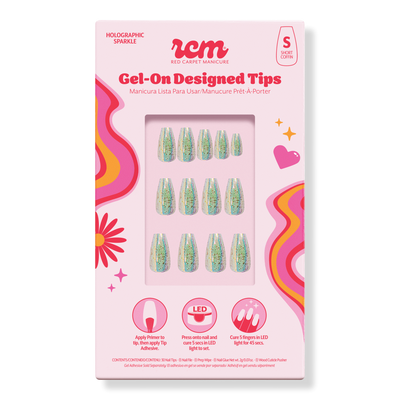 Red Carpet Manicure Gel-On LED Cured Designed Nail Art Tips