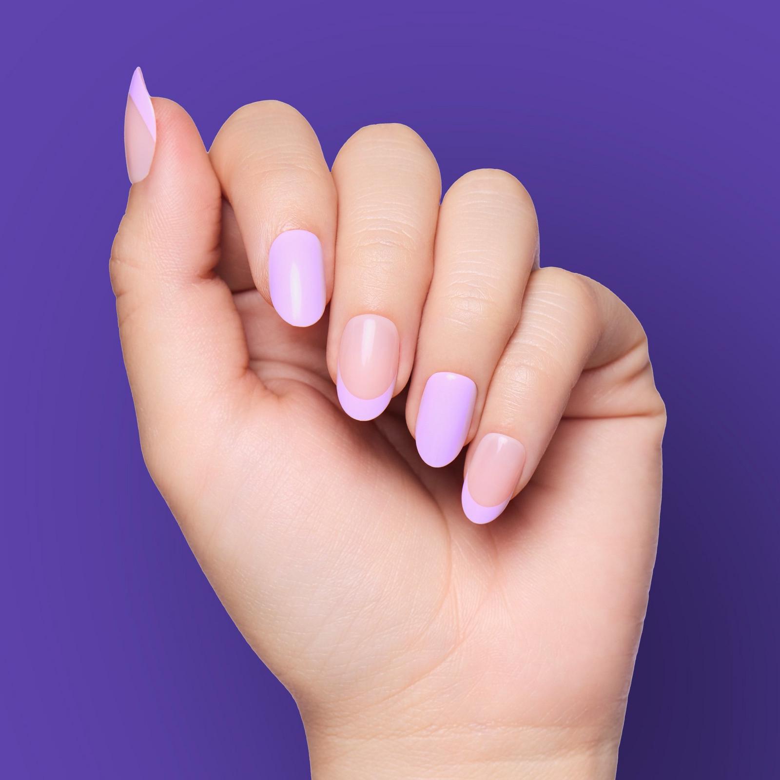 Purple People Press-On Nails
