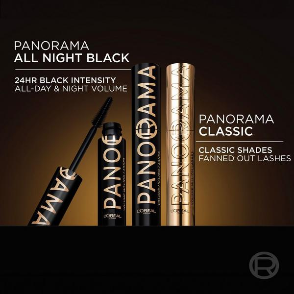 L'Oréal Panorama Volumizing All Night Black 24-Hour Wear Washable Mascara #6