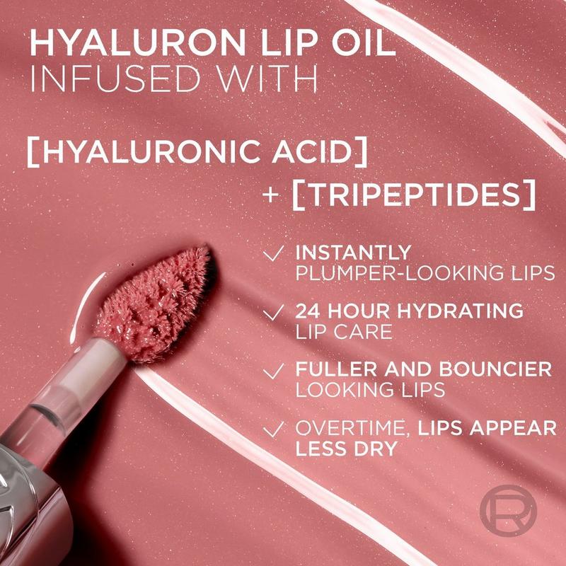 lip oil with spf hyaluronic acid vitamin c niacinamide L'Oreal Paris Plump Ambition Hyaluron Oil, 24 HR Lip Gloss Acid, Volumizing Formula with Glass-Like Shine, Rouge In Love 380, 0.16 Fl Oz : Beauty & Personal Care Key Features Antioxidant Oil Gloss Lip Serum