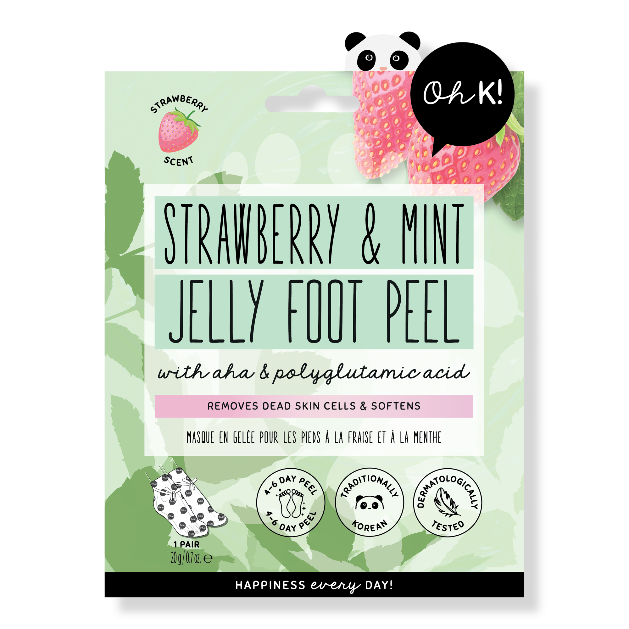 Oh K! Strawberry & Mint Jelly Foot Peel #1